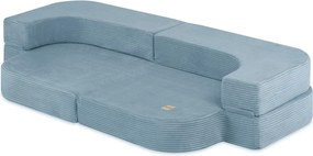 Rozkladacia detská pohovka  - modrá, prémiový menčester