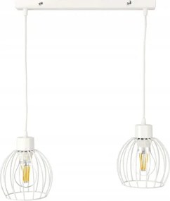 LED stropná závesná lampa s nastaviteľným guľovým materiálom biela