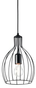 Závesné svietidlo Ideal lux 148151 AMPOLLA-2 SP1 NERO 1xE27 60W čierna