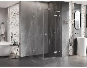 Mexen Lunar, L výklopný sprchový kút pravý 70 x 70 cm, 8mm číre sklo, chrómový profil, 834L-070-070-01-00-P