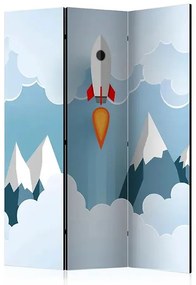 Paraván - Rocket in the Clouds [Room Dividers] Veľkosť: 135x172, Verzia: Akustický