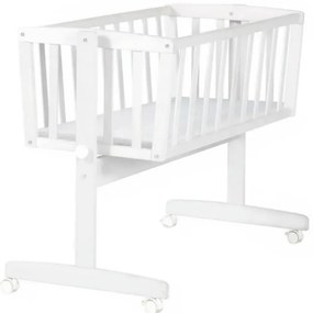 Biela kolíska na kolieskach 40x90 cm – Roba