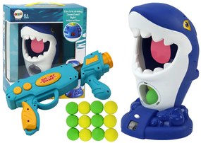 LEAN TOYS Arkádová hra – Strieľanie loptičiek Žralok