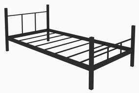 Jednolôžková posteľ 90 cm Genre (čierna). Vlastná spoľahlivá doprava až k Vám domov. 1107798