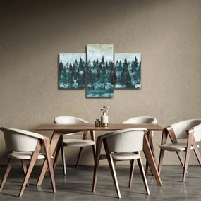 Obraz - Zvieratá v lese (90x60 cm)
