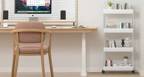 Pojazdný regál FALKEN biely