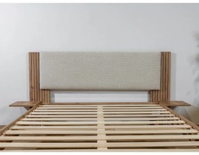 Béžová dvojlôžková posteľ s roštom 160x200 cm Lior – Bobochic Paris