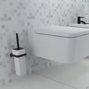 NIMCO MAC 29094K-90 - Nástenná WC štetka MAYA biela/matná čierna