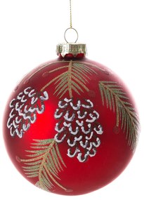 SKLENENÁ VIANOČNÁ BANKA NA STROMČEK SADA 4 KS (FI) 10 CM VZOROVANÁ