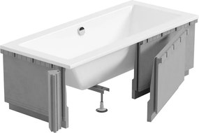 Mexen X-ST, polystyrénový plášť na obdĺžnikovú vaňu 120-150 x 70-90 cm, LED drážka, biela, 55020-01