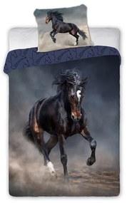 Faro Bavlnená posteľná bielizeň Horses 004 Tornado 160x200 cm