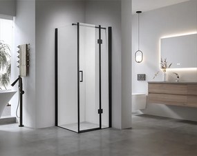BPS-koupelny Štvorcový sprchovací kút ZES KZ1390B BL 90x90 čierna/transparent - bez vaničky