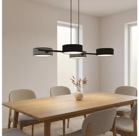 Závesné svietidlo na lanku DRUMZ 4xE14/10W/230V čierna/šedá