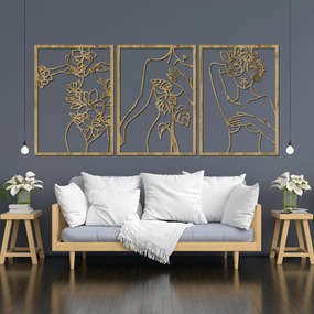 SENTOP | Trojdielna nástenná dekorácia ženy – Moderné art umenie | SENTOP HDF0480