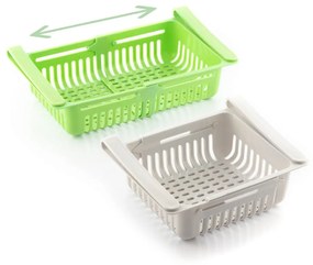 Súprava 2 nastaviteľných úložných košíkov do chladničky InnovaGoods
