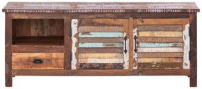 furniture-nabytek.cz - Masívny TV stolík Wakefield z recyklovaného dreva, lakovaný, viacfarebný – 150×50×60 cm