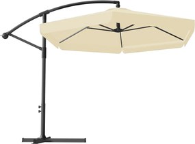 CH Krémový záhradný slnečník Banana s obalom - 3m