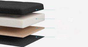 Taburet Lofe s úložným prostorem černý