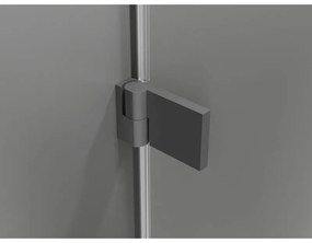 Mexen Lunar-B, L Otočné ľavé sprchové dvere 150 cm, 8mm číre sklo, grafitový profil, 832SL-150-050-95-00-L