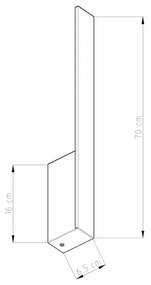 LAHTI M Nástenné svetlo 4000K, zlatá TH.193 - Sollux