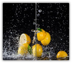 Sklenená doska na krájanie Citróny a vodu 60x52 cm