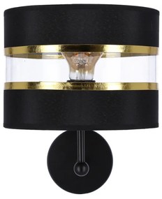 Candellux Čierno-zlaté nástenné svietidlo Andy pre žiarovku E27 21-06134