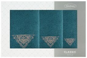 FROTÉ UTERÁK LAURA SADA 1KS 30X50 CM, 1KS 50X90 CM, 1KS 70X140 CM TMAVOTYRKYSOVÁ