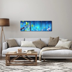 Obraz - Voľnosť (s hodinami) (90x30 cm)