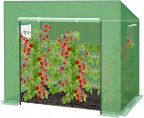 Garden Line Zelený skleník na paradajky 200 x 77 x 168/146 cm