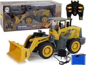 LEAN Toys Obrovské r/c nakladačové rýpadlo s LED osvetlením, diaľkovo ovládané, s akumulátorom