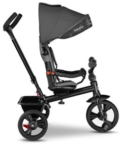 Lionelo - Detská trojkolka HAARI šedá/čierna