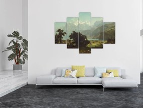 Obraz - Albert Bierstadt, Lake Lucerne, reprodukcia (150x105 cm)
