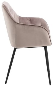 Dizajnová stolička Alarik, popolavá ružová