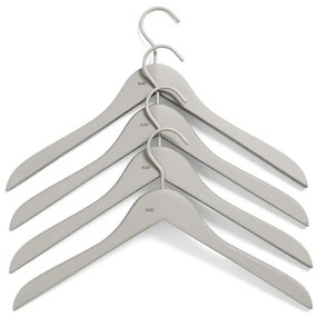 HAY Ramienka Soft Coat Hanger Slim Grey, set 4ks