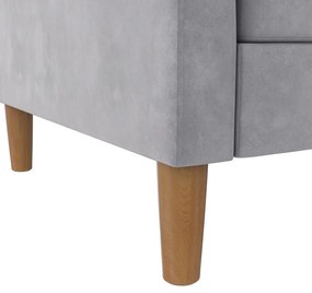 Svetlosivá zamatová rohová pohovka Lilly – Støraa