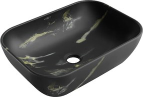 Mexen Rita, umývadlo na dosku 455x325x135 mm, čierna-imitácia čierneho kameňa, 21084588