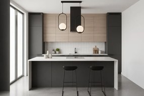 Závesné svietidlo Florence, 2x biele sklenené tienidlo, b, UI