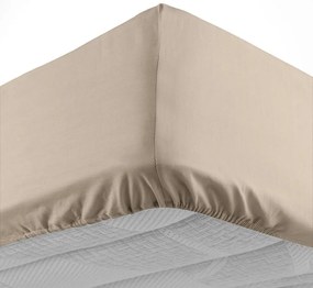 Svetlohnedá napínacia bavlnená plachta 180x200 cm Lina – douceur d'intérieur