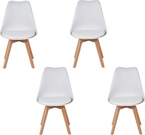 Set - 4 ks Jedálenské stoličky AVENBERG SKANDI biela