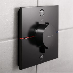 Hansgrohe ShowerSelect Comfort E, termostat pod omietku pre 2 spotrebiče, čierna matná, HAN-15572670