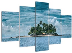 Obraz - ostrov v mori (150x105 cm)