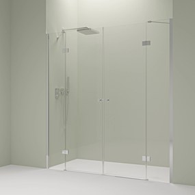 CERANO - Sprchové 2-krídlové dvere Marino Ľ/P - 6 mm - chróm, transparentné sklo - 120x120 cm, CER-CER-8050BD7549