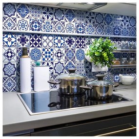 Sada 24 nástenných samolepiek Ambiance Decals Tiles Eusebio, 10 × 10 cm