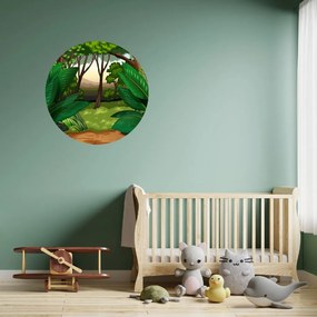 PIPPER. Kruhová samolepka na stenu "Džungľa" Veľkosť: 60 cm