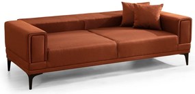 Třímístná rozkládací pohovka Horizon 230 cm cihlově oranžová