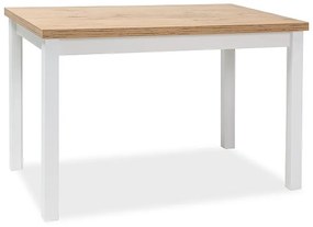 Jedálenský stôl Adam 100 cm biely/dub lancelot