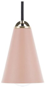 Kovová závesná lampa ružová CARES Beliani