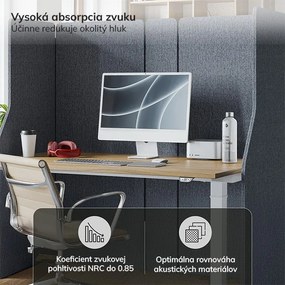 Akustická stena SADIE Carbon Fog 260/145 cm