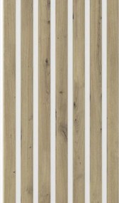 Šatníková skriňa so zrkadlom Genua, 136 cm, biela/dub artisan