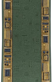 Koberce Breno Behúň JENA 22, šíře role 80 cm, zelená, viacfarebná